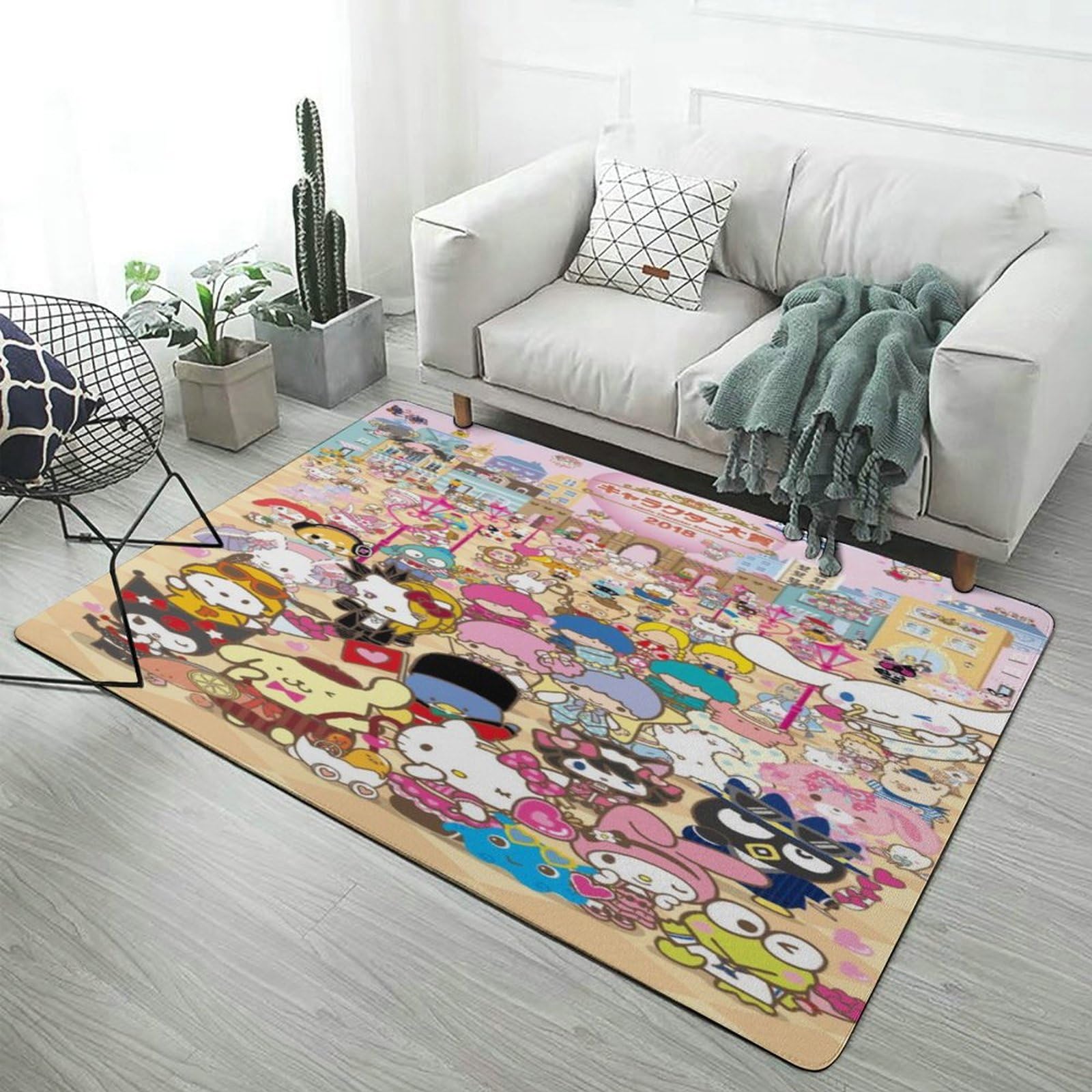 Amazon｜ハローキティ フロアマット ジョイントマット 大判 カーペット